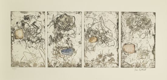 JOAN MITCHELL Two color etchings with aquatint.